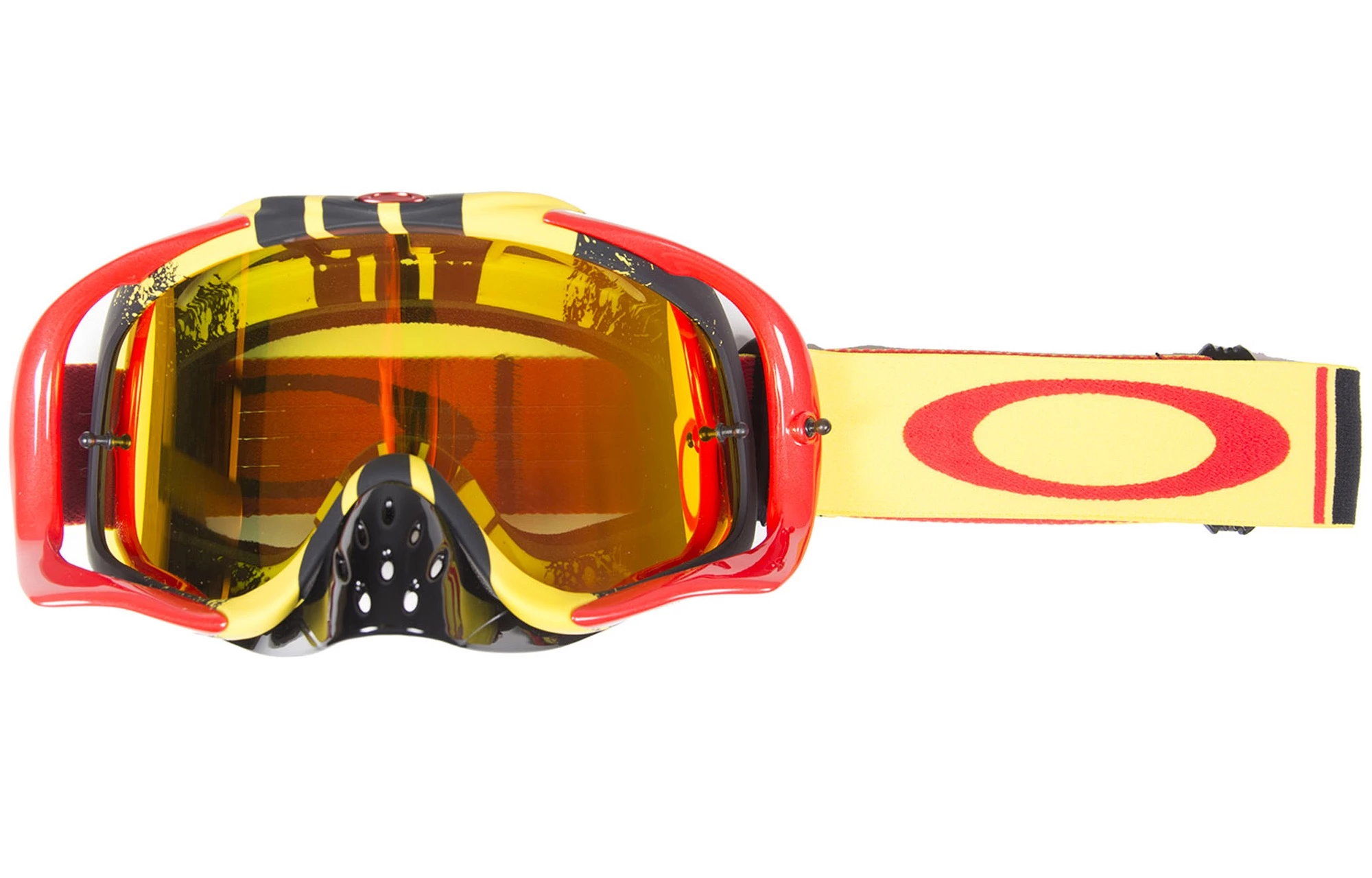 MASQUE OAKLEY CROWBAR MX PINNED RACE YELLOW/RED IRID FIRE + CLEAR 2 MASQUE OAKLEY CROWBAR MX PINNED RACE YELLOW/RED IRID FIRE + CLEAR – Image 2