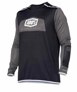 MAILLOT MANCHES LONGUES 100% R-CORE X BLACK/WHITE