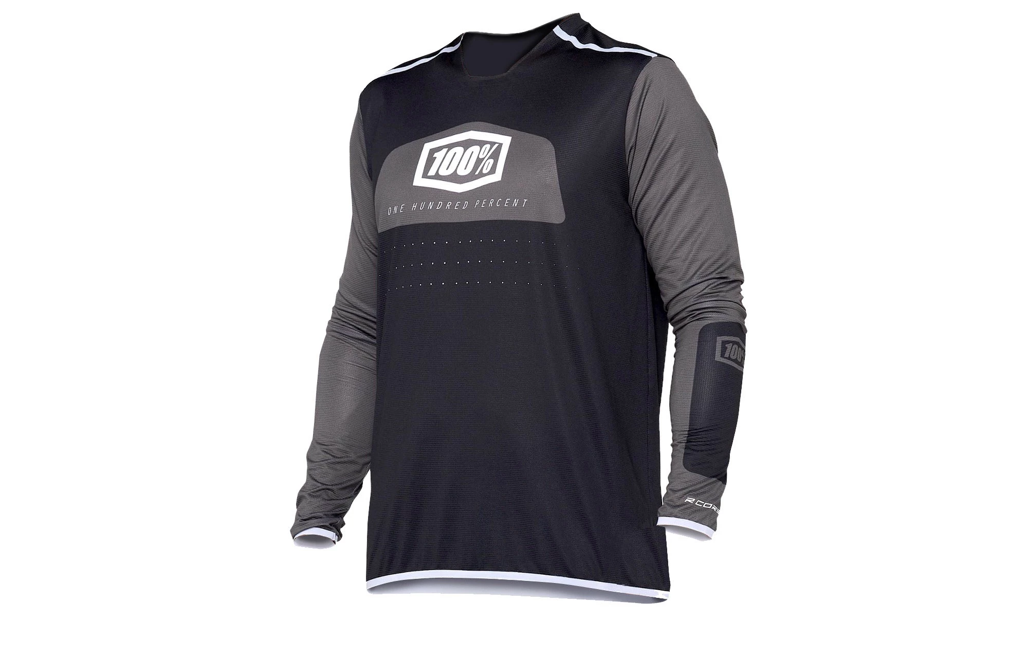 MAILLOT MANCHES LONGUES 100% R-CORE X BLACK/WHITE 1 MAILLOT MANCHES LONGUES 100% R-CORE X BLACK/WHITE