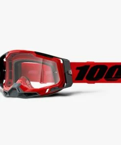 MASQUE 100% RACECRAFT RED - CLEAR LENS