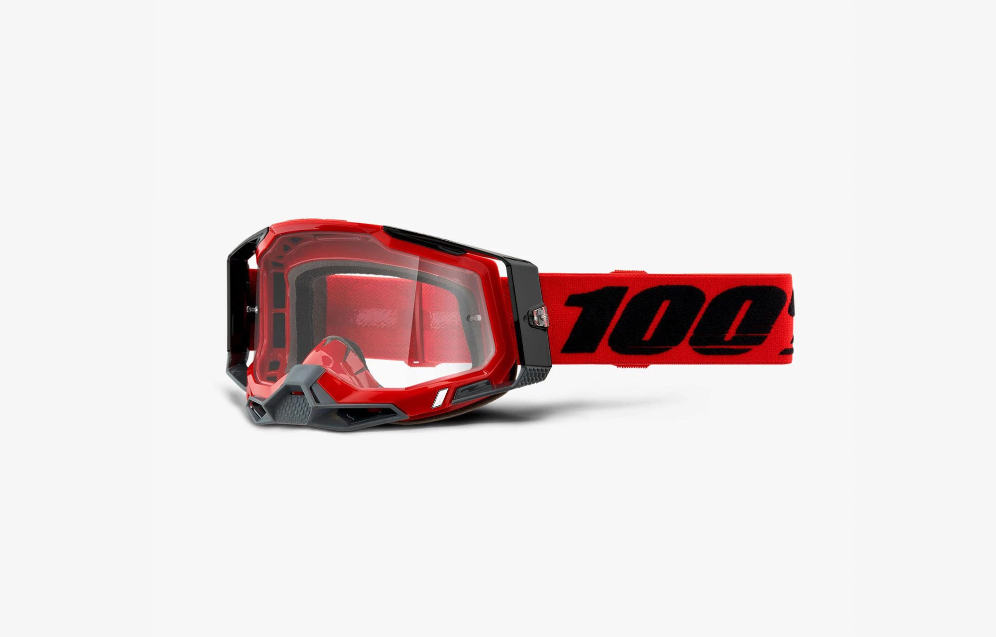 MASQUE 100% RACECRAFT RED - CLEAR LENS 1 MASQUE 100% RACECRAFT RED - CLEAR LENS