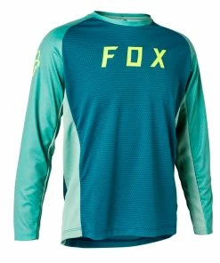MAILLOT MANCHES LONGUES KIDS FOX DEFEND SLATE BLUE