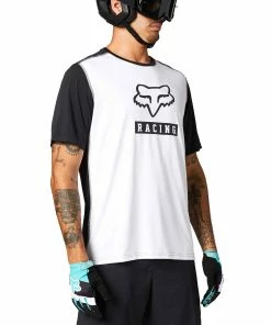 MAILLOT MANCHES COURTES FOX RANGER BLOCK WHITE