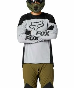 MAILLOT MANCHES LONGUES FOX DEFEND STEEL GREY -Transmission vélo de route Ventes 2023 T21MTMLFOXDESG 02 2000