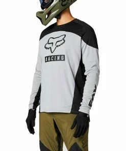 MAILLOT MANCHES LONGUES FOX DEFEND STEEL GREY -Transmission vélo de route Ventes 2023 T21MTMLFOXDESG 03 2000