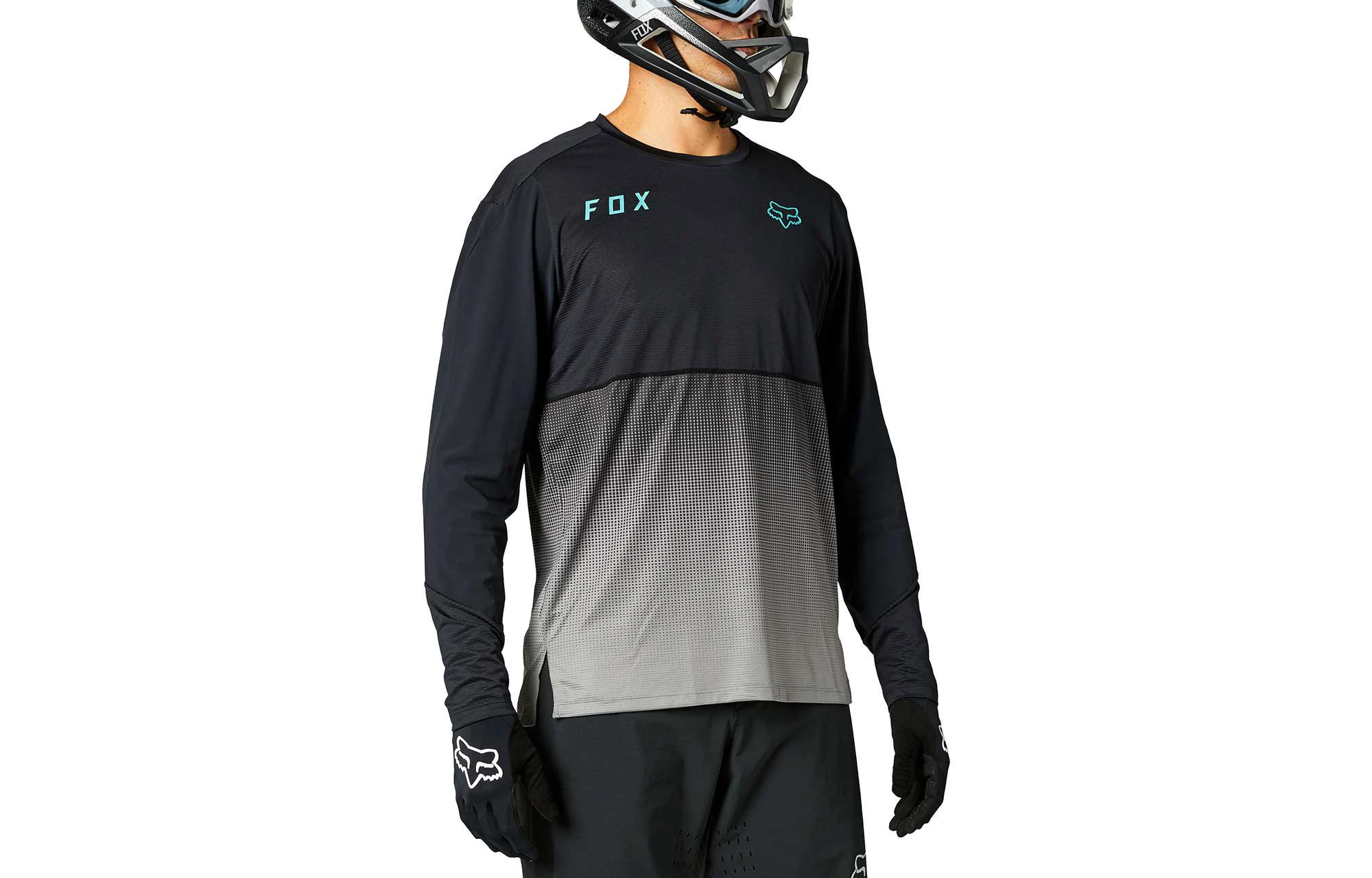 MAILLOT MANCHES LONGUES FOX FLEXAIR BLACK 1 MAILLOT MANCHES LONGUES FOX FLEXAIR BLACK