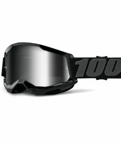 MASQUE 100% STRATA 2 BLACK - MIRROR SILVER LENS