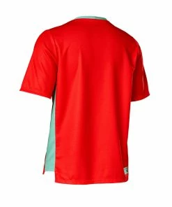 MAILLOT MANCHES COURTES FOX KIDS DEFEND FLUO RED