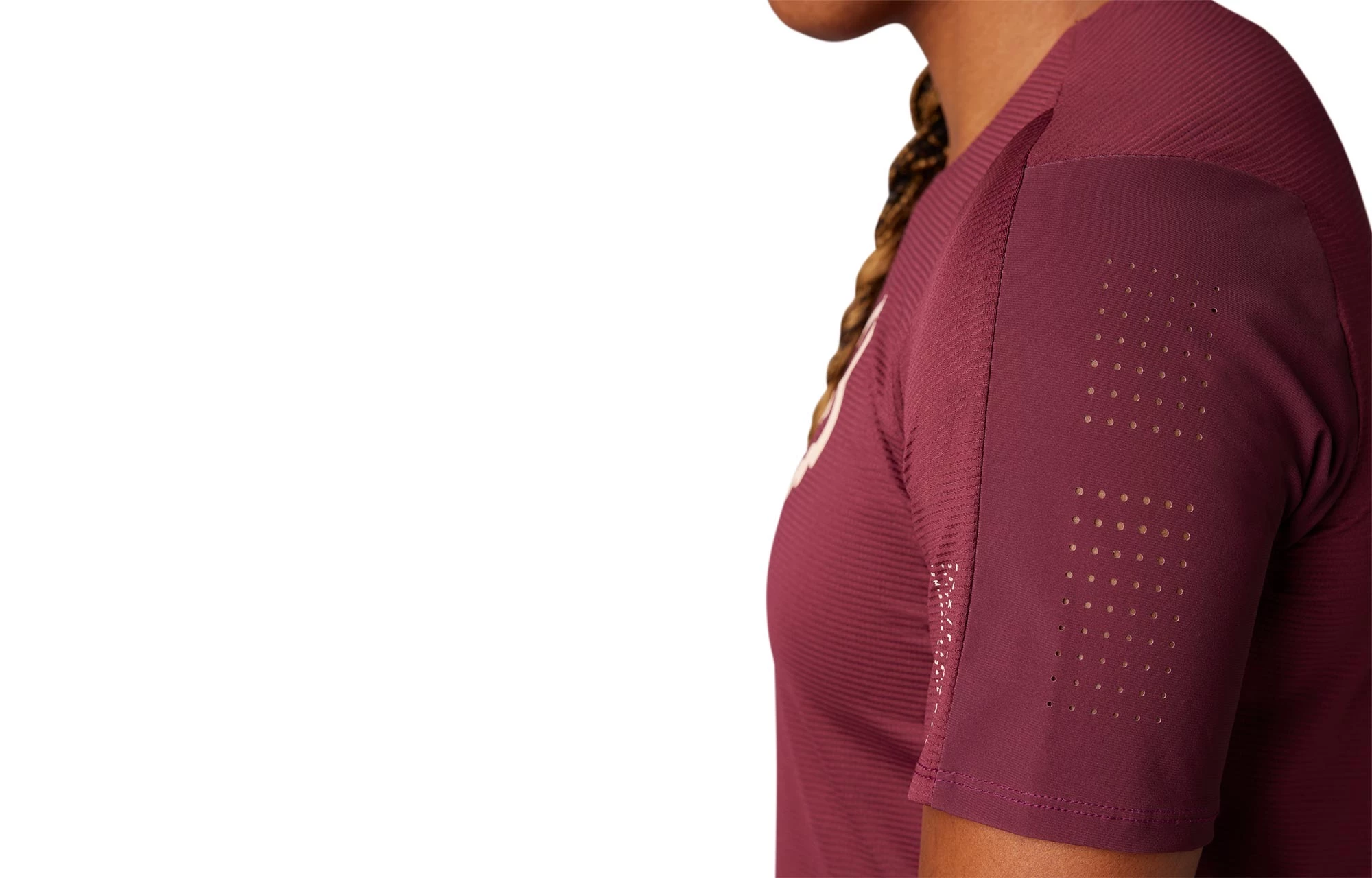 MAILLOT MANCHES COURTES FOX WOMEN FLEXAIR DARK MAROON 3 MAILLOT MANCHES COURTES FOX WOMEN FLEXAIR DARK MAROON – Image 3