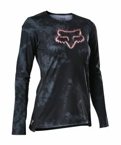 MAILLOT MANCHES LONGUES FOX WOMEN FLEXAIR TS57 BLACK